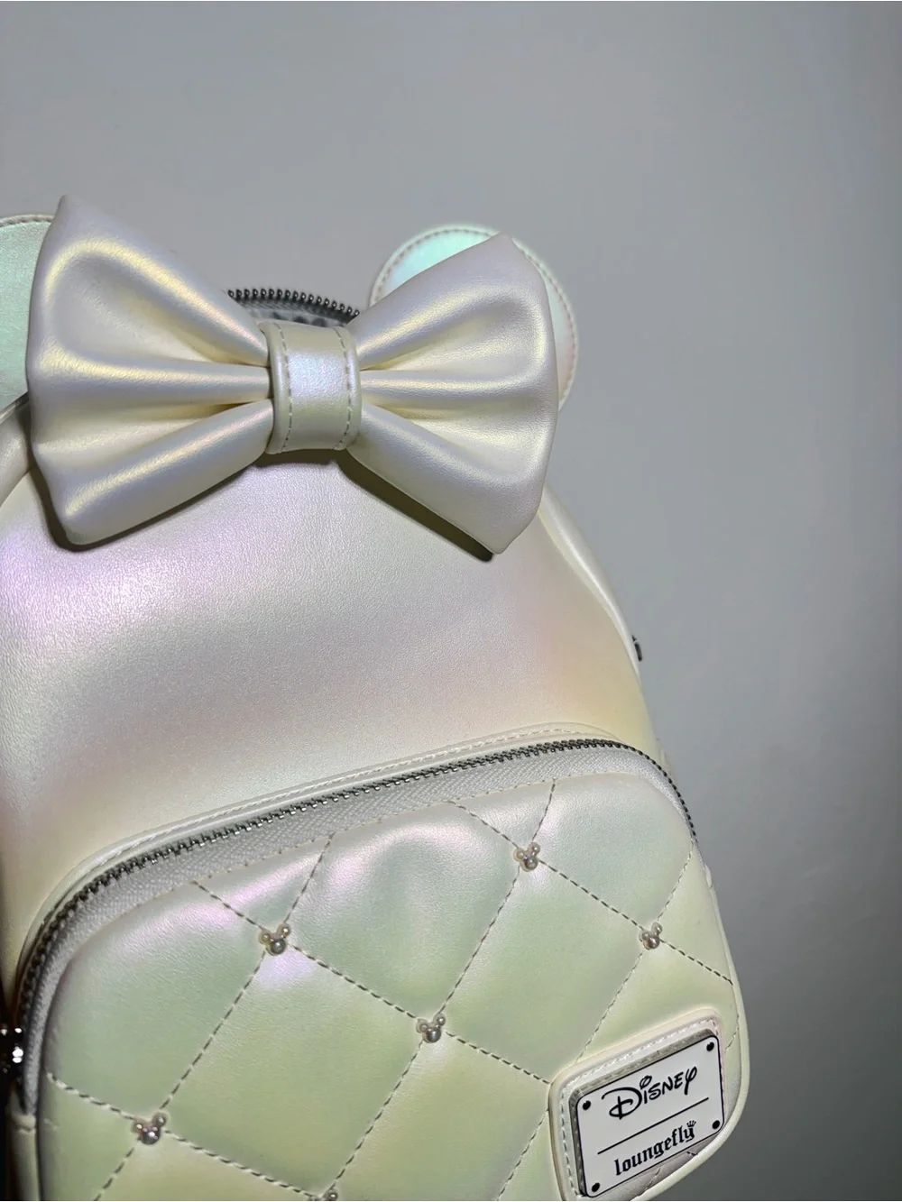Loungefly Disney Minnie Mouse Iridescent Wedding Mini Backpack